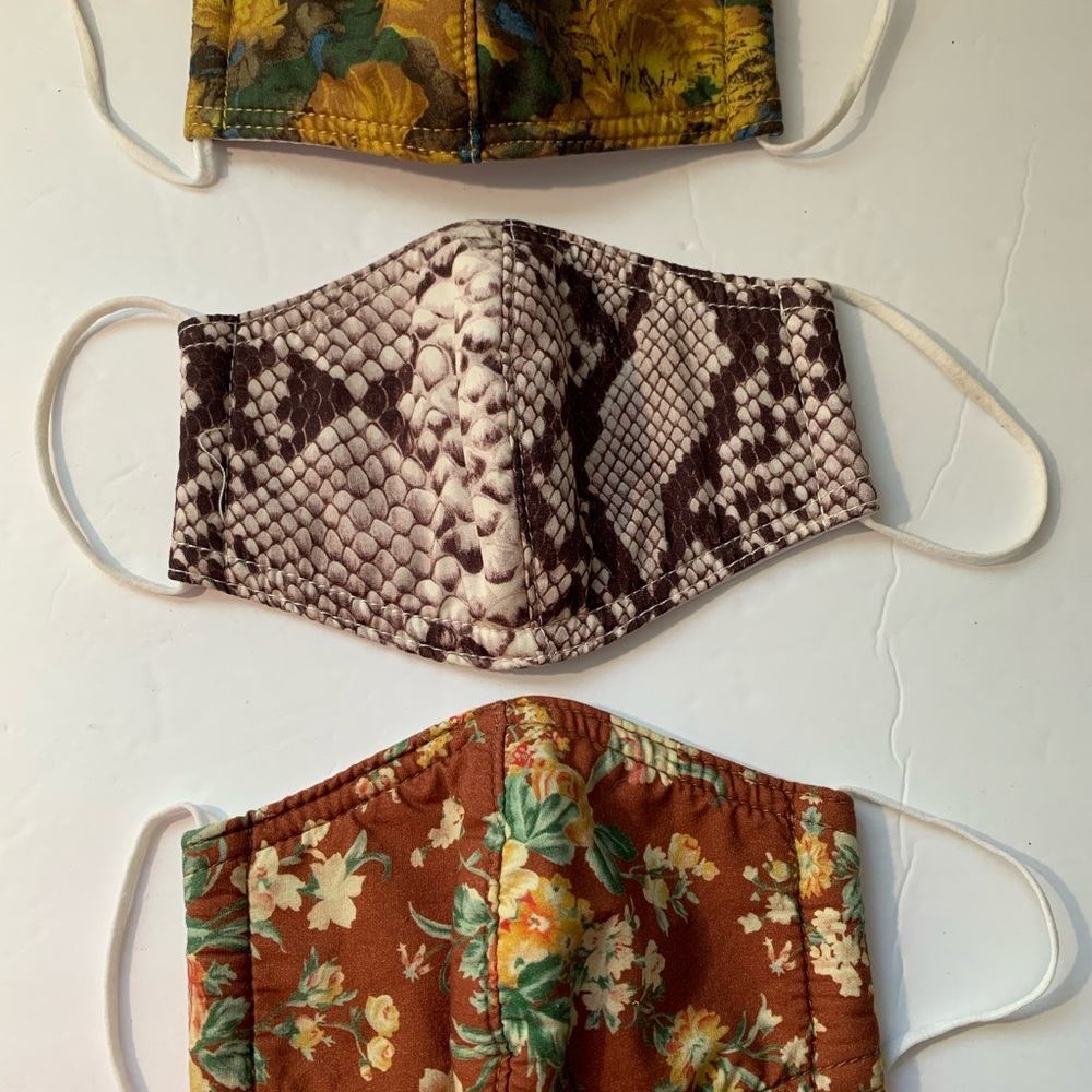 Patricia Nash 3-pack Reusable 4-Layer Printed Face Coverings